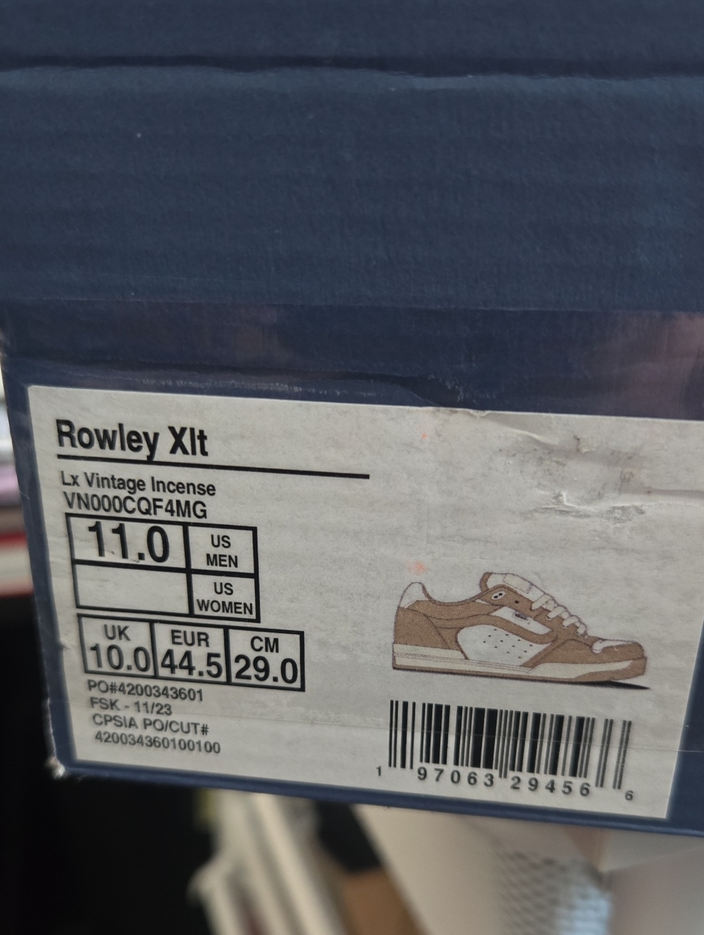 Vans Rowley XLT Premium Men LX Vintage Y2k Chunky Incense Brown White 0826 - Picture 10 of 10